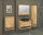 Badezimmer Set 3-teilig FELTON 60cm | mit Midischrank | Zink-Eiche