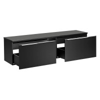 Badezimmer Doppel-Waschplatz NOIRETTE 180cm | Unterbau | sch