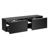 Badezimmer Doppel-Waschplatz NOIRETTE 180cm | Unterbau | sch