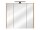 Badezimmer Spiegelschrank MADERA 80cm mit 3 Spiegeltüren & LED | Artisan-eiche
