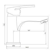 SCHÜTTE Waschtischarmatur ALASKA | Weiß und Chrom