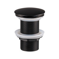 Waschtisch PopUp Ablaufgarnitur 64mm ohne Überlauf | Schwarz