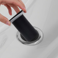 Waschtisch PopUp Ablaufgarnitur 64mm ohne Überlauf | Schwarz