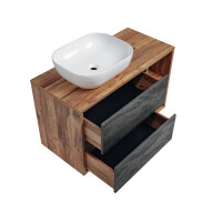 Badezimmer Waschplatz HAMPTON 100cm | Aufsatzbecken wei&szli