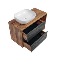 Badezimmer Waschplatz HAMPTON 100cm | Aufsatzbecken wei&szli