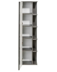 Badezimmer Hochschrank TWIST 140cm | mit Spiegeltüre | graphitgrau