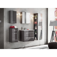 Badezimmer Hochschrank TWIST 140cm | mit Spiegeltüre | 