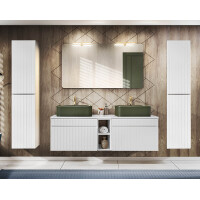 Badezimmer VITTAVLA 140cm Set 4-tlg. | mit Aufsatzbecken...