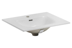 Badezimmer Waschplatz VITTAVLA 60cm | Einbaubecken weiß | matt-weiß