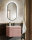 Badezimmer ROSINA 60cm Set 3tlg. | mit Keramik Einbaubecken | rosé-weiß