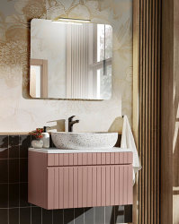 Badezimmer ROSINA 80cm Set 2tlg. | mit marmoriertem...