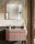 Badezimmer ROSINA 80cm Set 2tlg. | mit Keramik Einbaubecken | rosé-weiß