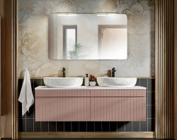 Badezimmer ROSINA 160cm Set 2tlg. | mit marmoriertem...