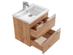 Badezimmer Waschplatz CAPRI 60cm | Oak zum Unterbau | goldeiche