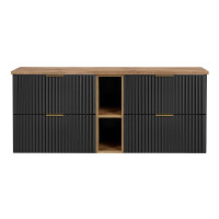 Bad Doppelwaschplatz Blackened 140cm | z gallery