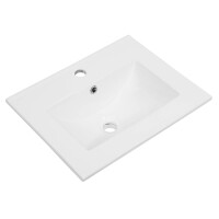 Badset KUBOA 2-teilig 50cm | Waschtisch Einbaubecken | wei&s