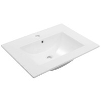 Badset KUBOA 2-teilig 60cm | Waschtisch Einbaubecken | wei&s