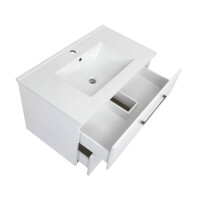 Waschplatz KUBOA 80cm breit | 2 Schubfächer + SoftClose