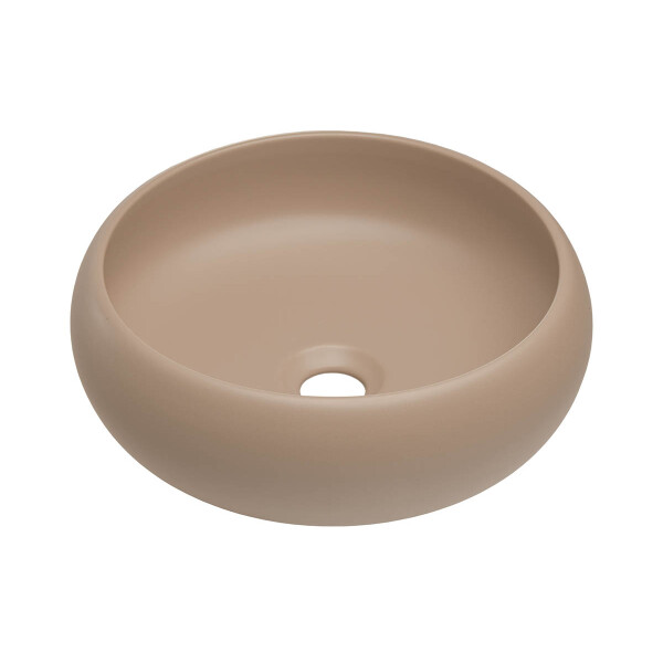 Cappuccino, rund beige-matt